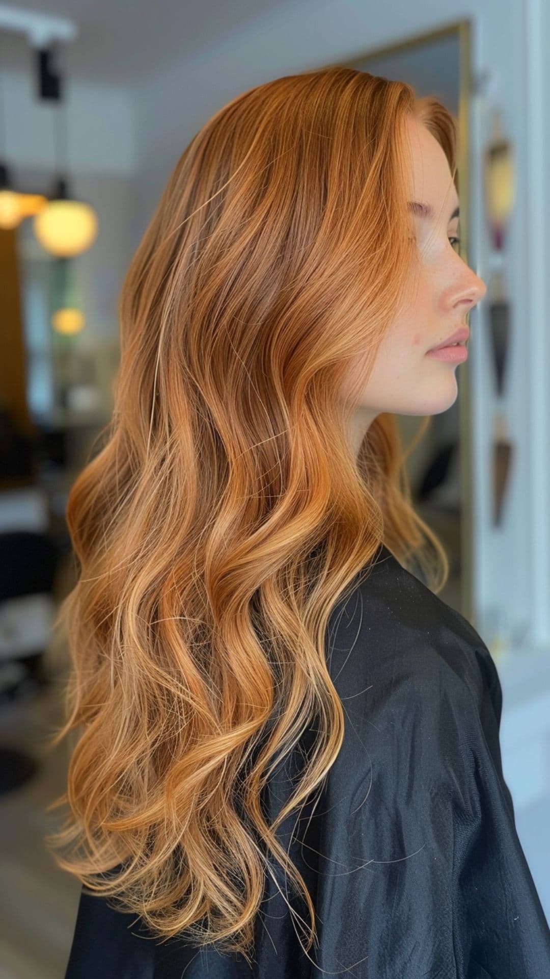 Una mujer con cabello castaño claro.